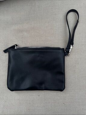 Steve Madden Black Logo-Print Coin Pouch